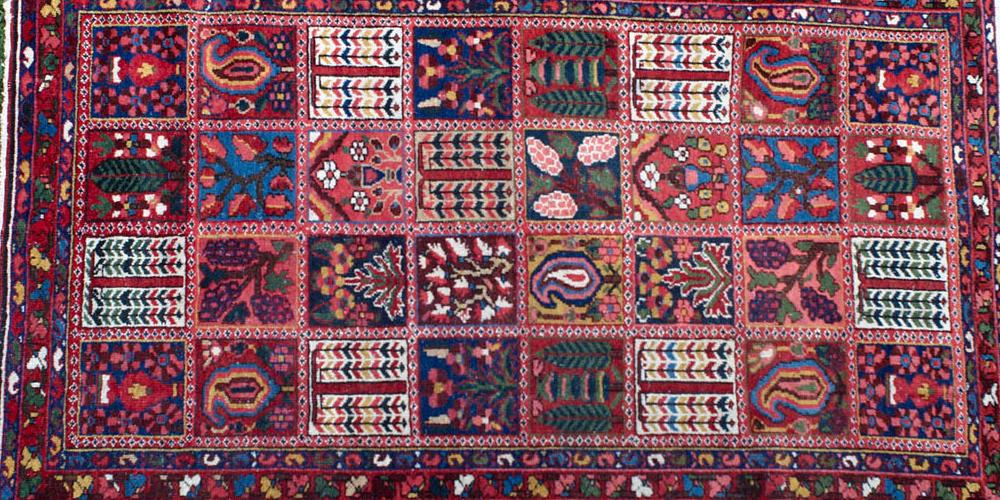 Old to antique Bachtiari tribal Persian rug