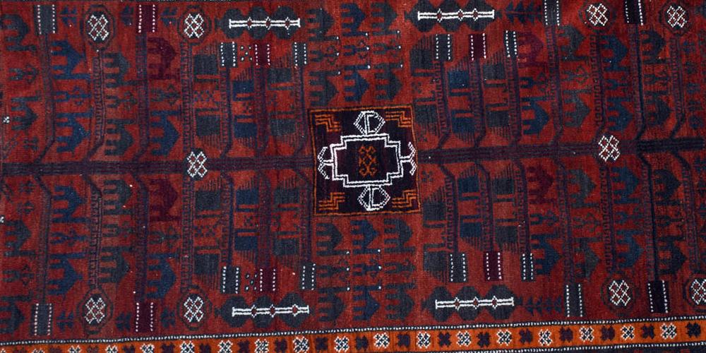 Old Baluch Afghan or Persian tribal rug
