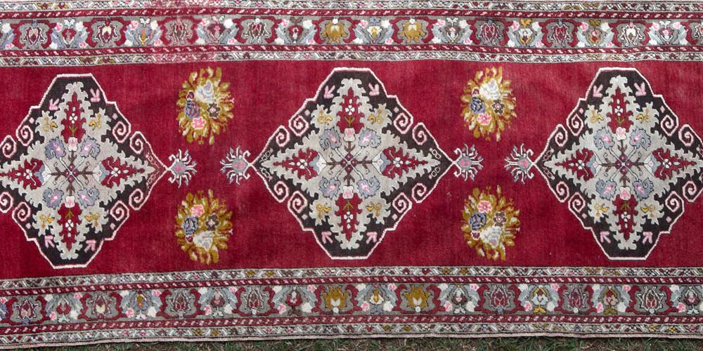 Antique Karabagh Caucasian runner
