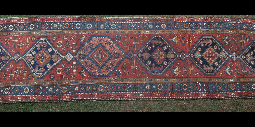 Antique Karabagh Caucasian runner