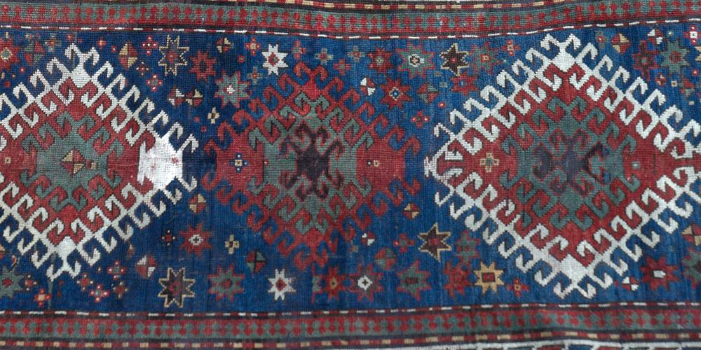 Antique Kazak Bordjalou (?) Caucasian tribal rug