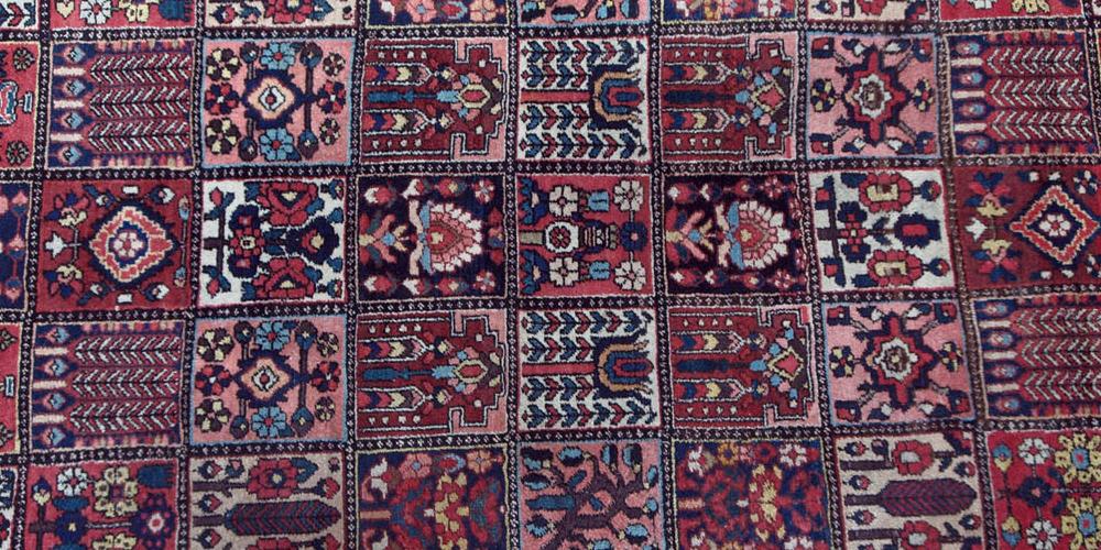 Old Bakhtiari Persian tribal or village carpet