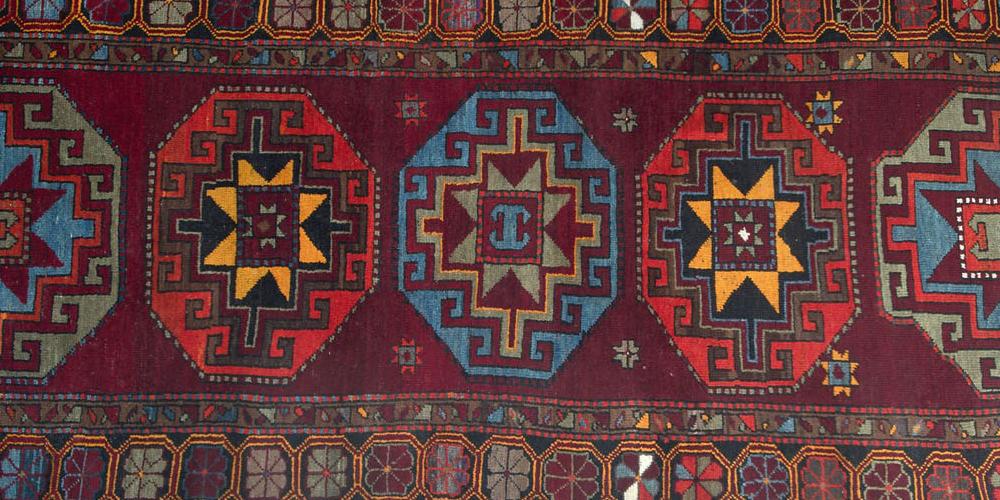 Antique Kazak Caucasian Runner