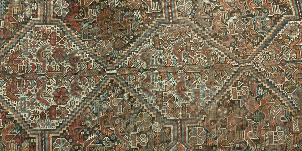 Antique Khamseh Confederacy Tribal Persian Rug
