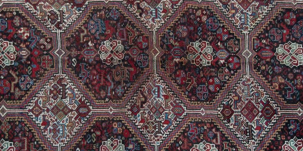 Antique Kamseh Confederacy Persian Tribal Rug