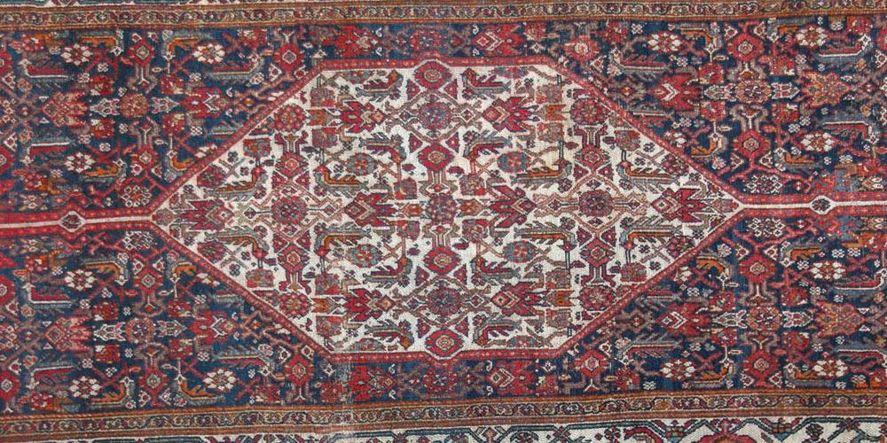 Antique Tekab-Bijar Persian Rug 
