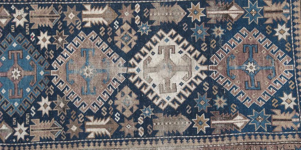 Antique Baku Caucasian Rug