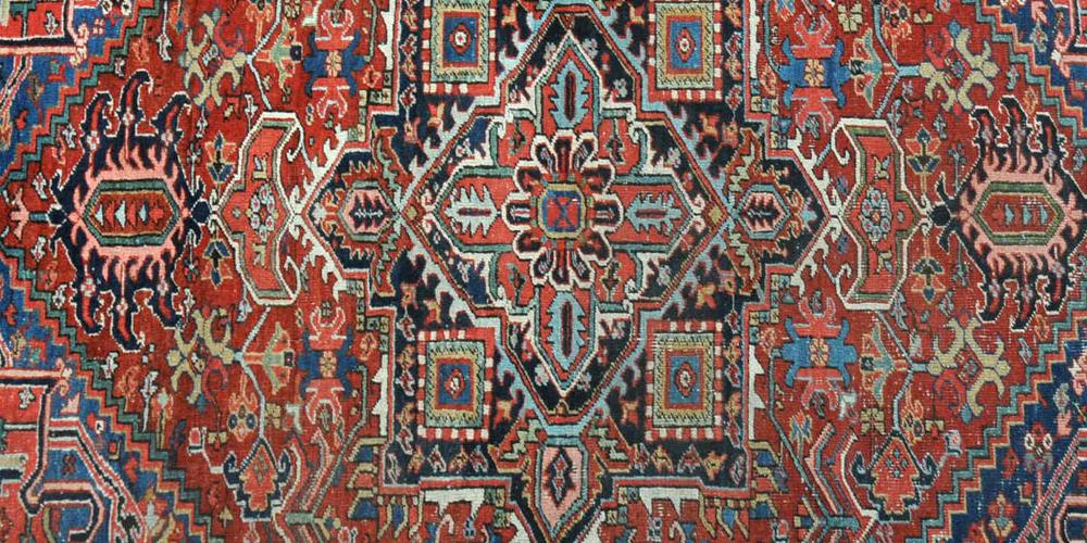 Antique Heriz Persian Carpet hand-spun wool