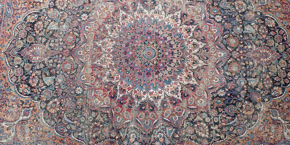 Antique Khorasan or Mashad Persian Carpet