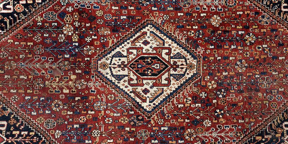 Antique Qashqa'i tribal Persian rug