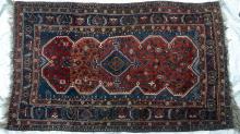 Antique Tribal Qashqa'i Persian Rug natural dyes hand-spun wool