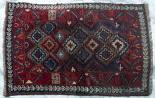Antique Caucasian or Kurdish small Rug natural dyes