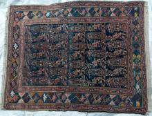 Antique Afshar Tribal Persian hand-spun wool