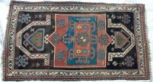 Antique Kazak Caucasian Prayer Rug hand-spun wool natural dyes