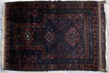 Afghan Baluch Taimuri Prayer Rug natural dyes Antique