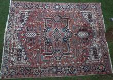 Old Heriz Persian Carpet floral hand-spun wool