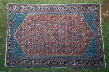 Old Kurdish Hamadan Persian Rug