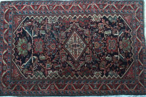 Antique Persian Bidjar Rug hand-spun wool natural dyes