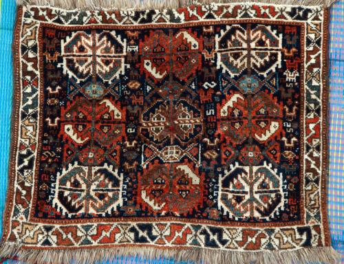 Antique Tribal Qashqa'i Persian Baface natural dyes hand-spun wool