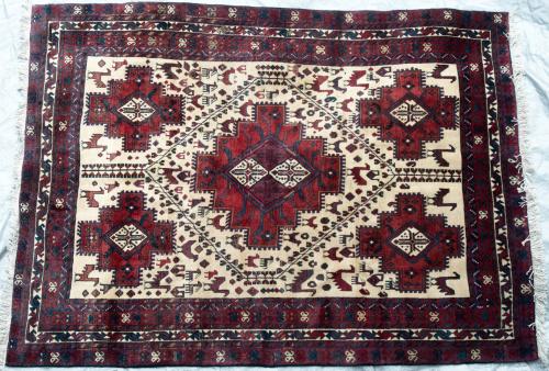 Qashqa'i Lori Persian Tribal Rug hand-spun wool