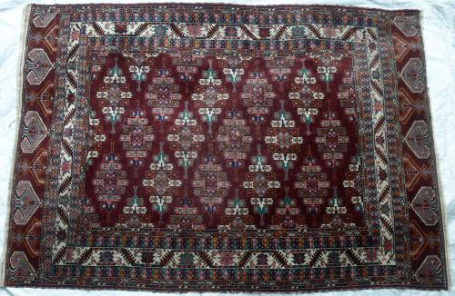 Antique Yomut Turkoman Tribal Turkmenistan hand-spun wool