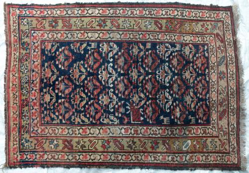 Antique Daghestan Caucasion Tribal Rug natural dyes hand-spun wool