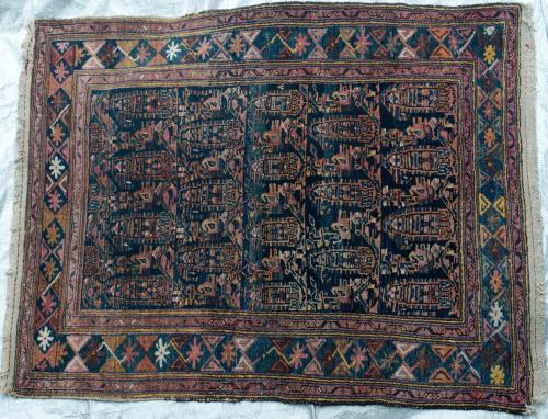 Antique Afshar Tribal Persian hand-spun wool