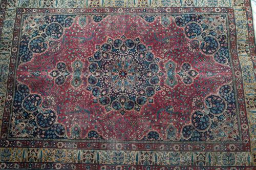Antique Mashad Khorrosan Persian Carpet natural dyes