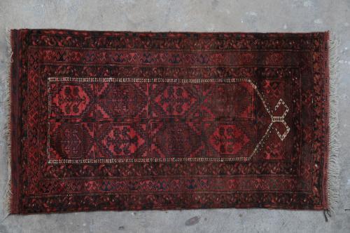 Antique Afghan Kizilayak Turkoman Prayer Rug