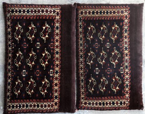 Antique Yomut Turkoman Tribal Central Asia Jawals or Chuvals