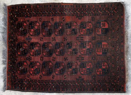 Antique Ersari Turkoman Aghan or Central Asian Rug