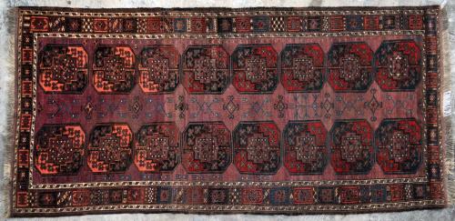 Antique Ersari Turkoman Aghan or Central Asian Runner