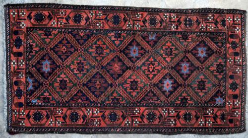 Antique Baluch Taimuri Mushwani Tribal Prayer Rug Afghaistan