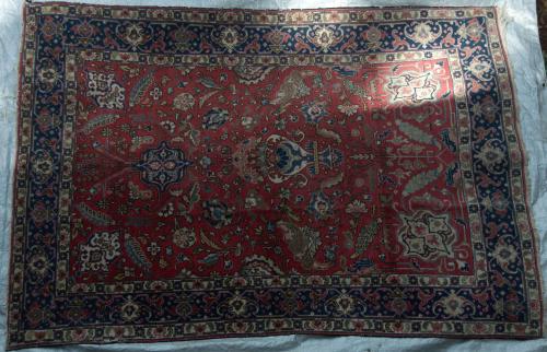 Tabriz Persian Rug old hand-spun wool