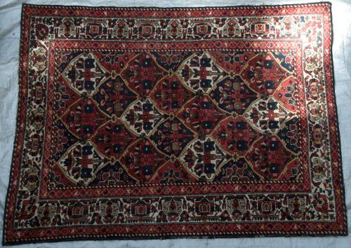 Antique Bachtiari Tribal Persian Rug with all natural colours