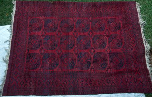 Afghan Ersari Antique Carpet Afghanistan hand-spun wools