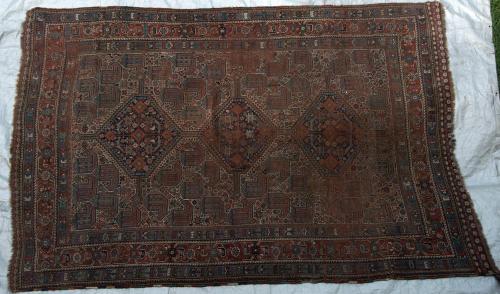 Antique Kamseh Confederacy Persian Tribal Rug