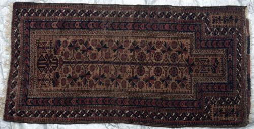 Afghan Baluch Taimuri Prayer Rug natural dyes Antique