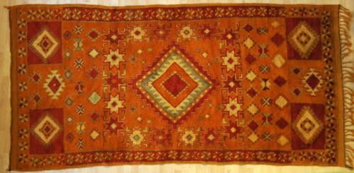 Antique Moroccan Ait Ouaouzguite tribal rug