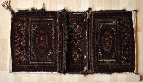 antique tekke turkoman khorjin or saddle bag