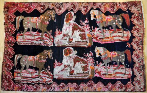 Old Caucasian village/tribal rug