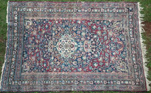 Antique Mashad Khorassan Persian rug