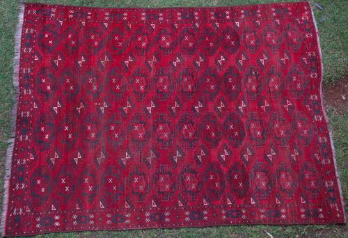 Antique Yomut (?) Turkoman Afghan main carpet