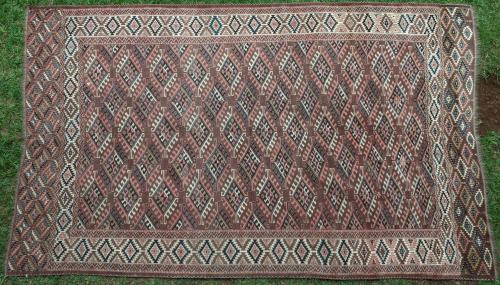 Antique Yomut Turkoman Turkmenistan Carpet