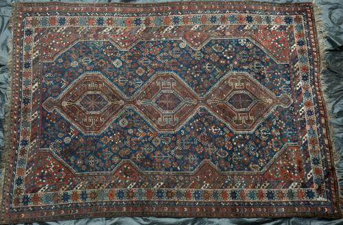 Antique Tribal Qashqa'i Persian Rug