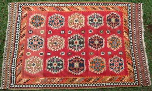 Old Qashqa'i Persian kilim