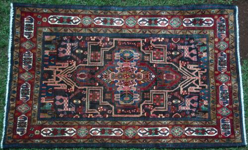 Tribal Qashqa'i Rug with animal motifs