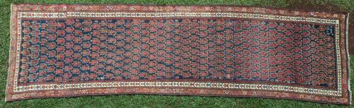 Antique Malayer or Serabend Persian Runner