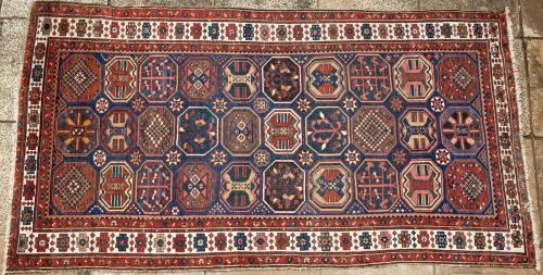Antique Bakhtiari Persian tribal long rug