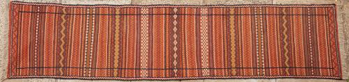 Modern Afghan or Afghan refugee kilim runner